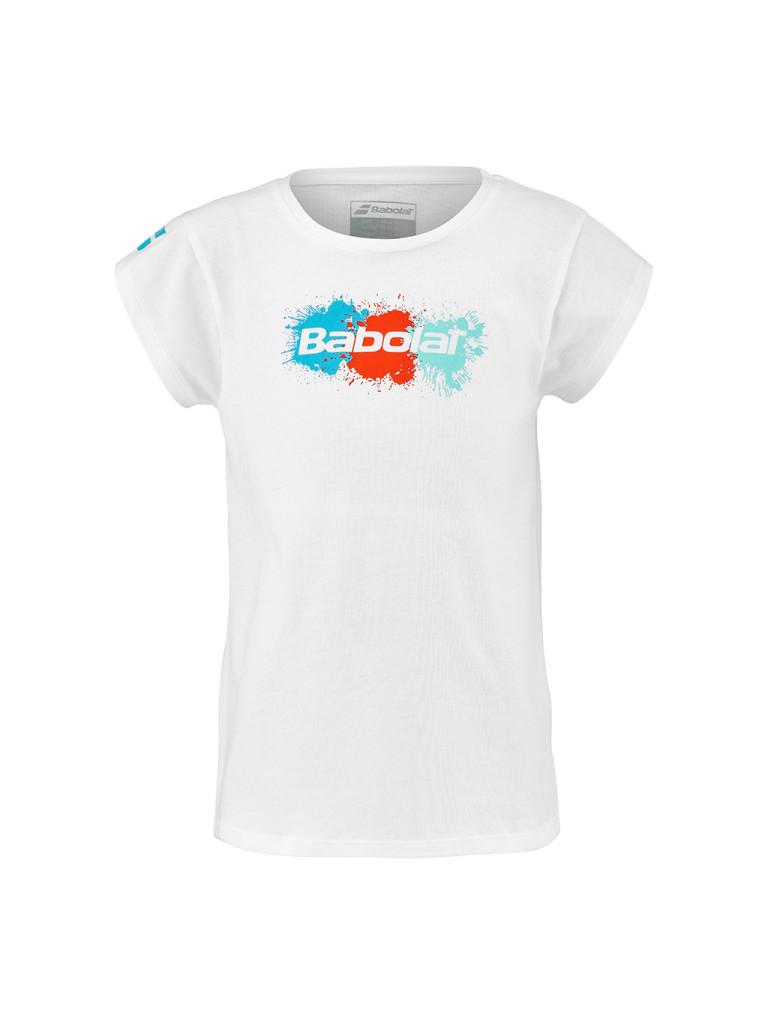 Babolat EXERCISE COTTON TEE GIRL WHITE тениска за момичета