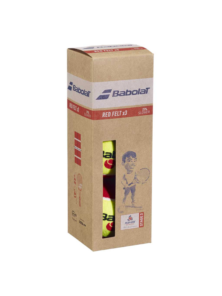 Тенис топки Babolat Red Felt X3, 3 бр.