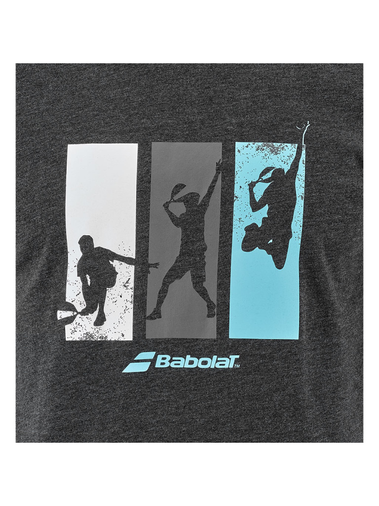 Babolat Padel Cotton Tee мъжка тениска Black Heather