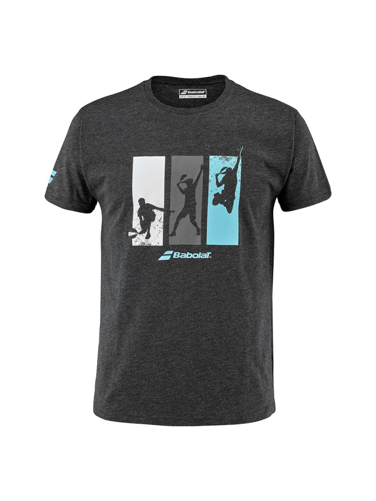 Babolat Padel Cotton Tee мъжка тениска Black Heather
