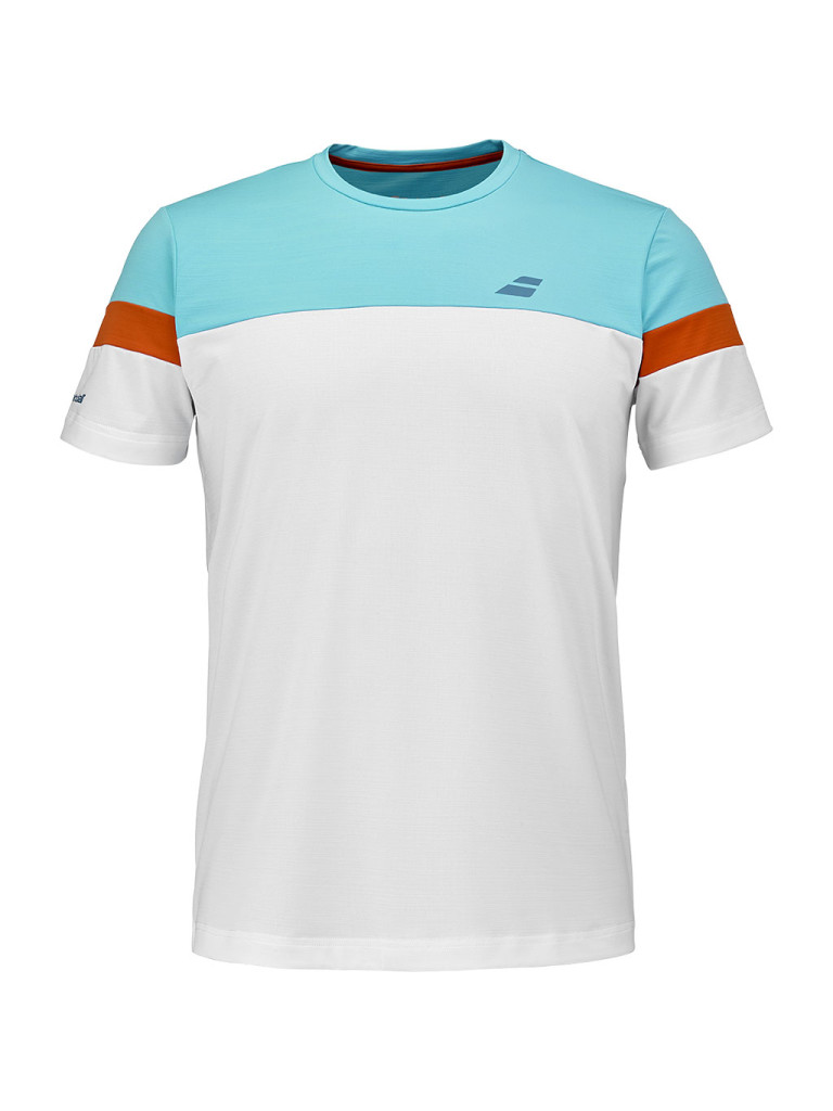 Babolat CREW NECK TEE WHITE мъжка тениска за падел