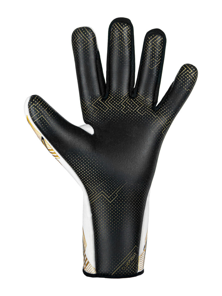 Reusch Pure Contact Gold X GluePrint Strapless 2024 Goalkeeper Gloves - White-Gold-Black
