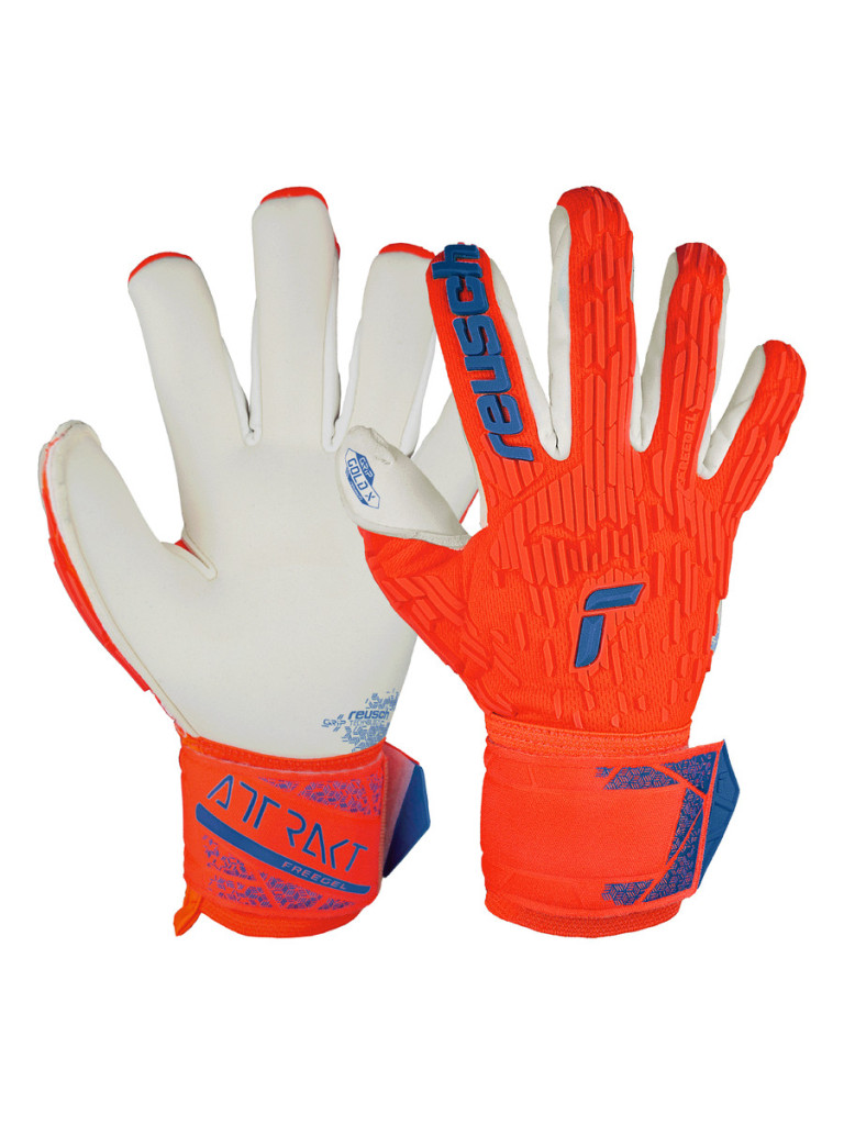 Reusch Attrakt Gold X Freegel 2024 Goalkeeper Gloves - Orange-Blue