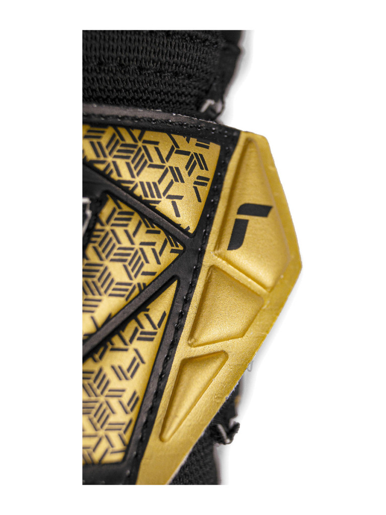 Детски вратарски ръкавици Reusch Attrakt Silver NC Finger Support Junior 2024 - Black-Gold-White-Black
