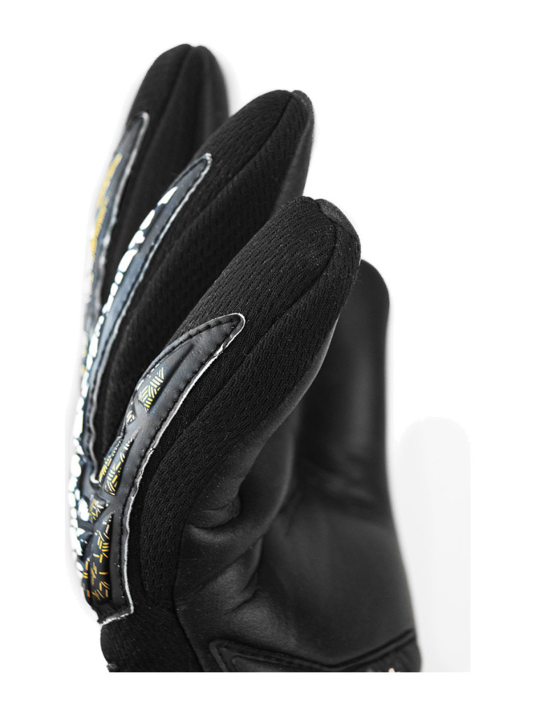 Детски вратарски ръкавици Reusch Attrakt Silver NC Finger Support Junior 2024 - Black-Gold-White-Black
