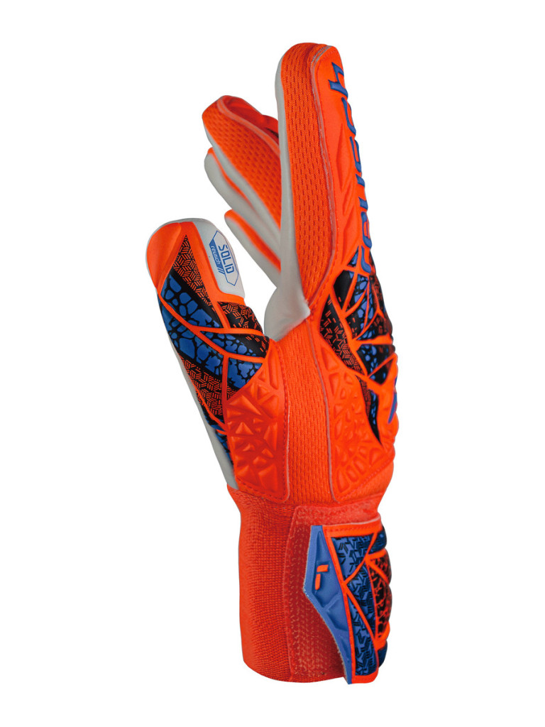 Детски вратарски ръкавици Reusch Attrakt Starter Solid Finger Support Junior 2024 - Orange-Blue