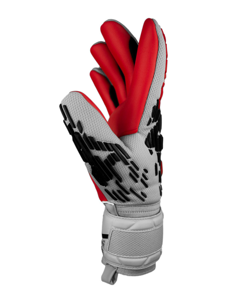 Reusch Attrakt Freegel Silver Junior 2023 Goalkeeper Gloves - Vapor Grey-Fiery Red