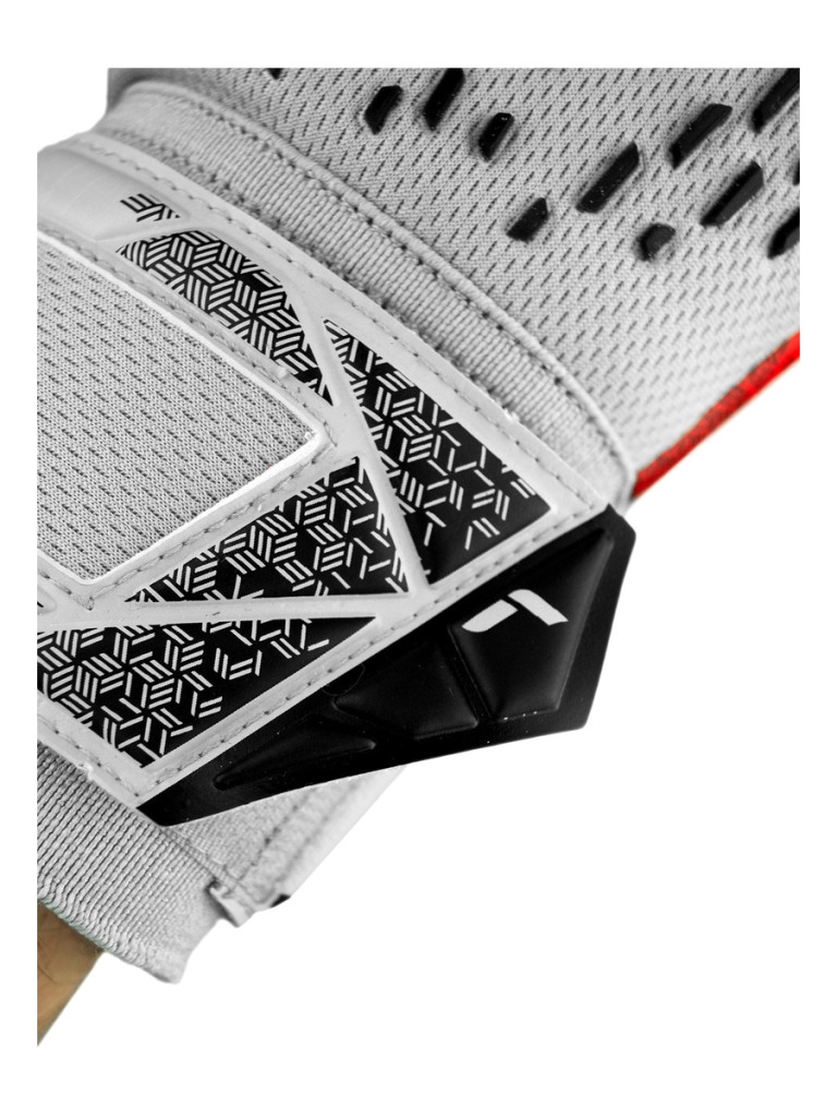 Reusch Attrakt Freegel Silver Junior 2023 Goalkeeper Gloves - Vapor Grey-Fiery Red