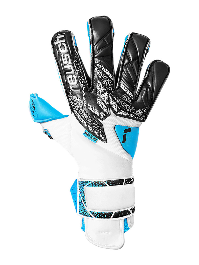 Reusch Attrakt Aqua Evolution 2025 Goalkeeper Gloves - White-Black-Blue
