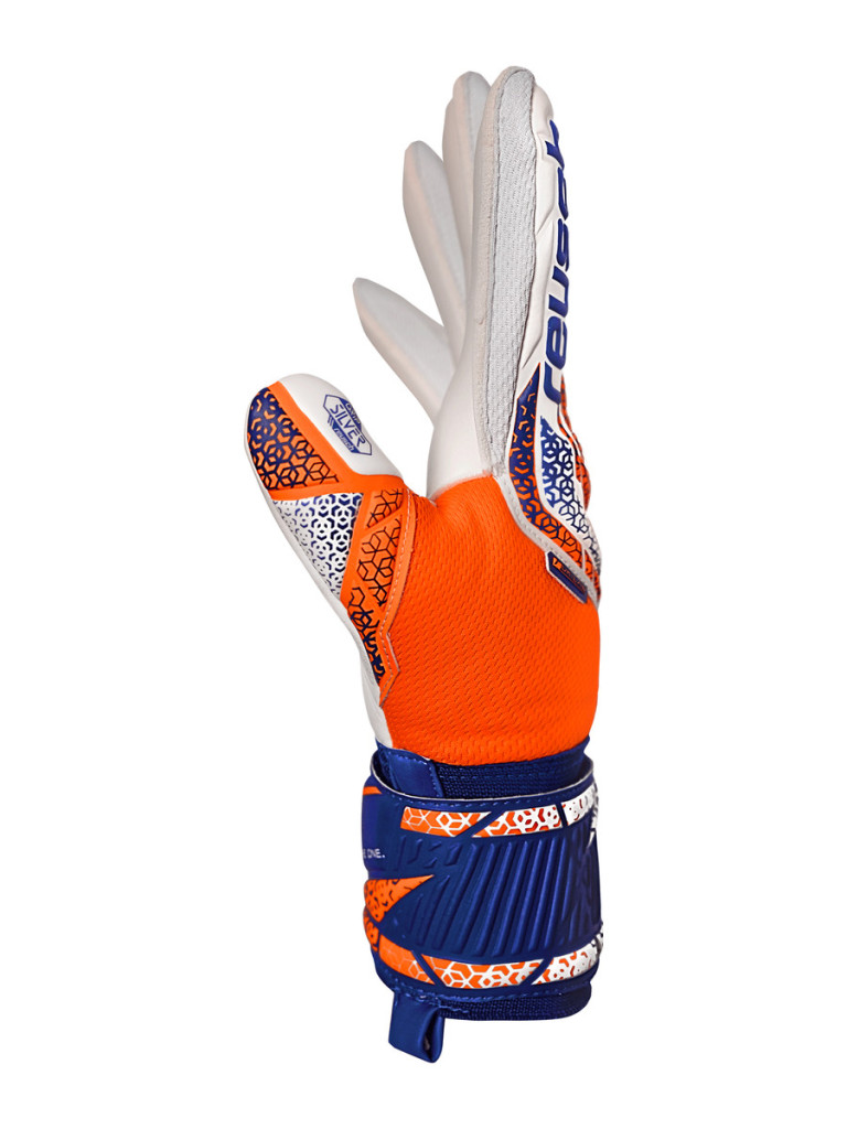 Вратарски ръкавици Reusch Attrakt Silver 2025 - Orange-Blue-White