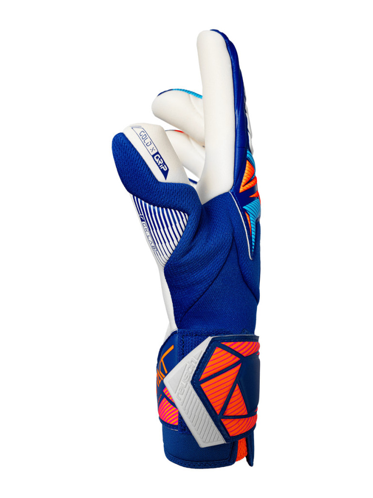Вратарски ръкавици Reusch Attrakt Gold X Guardian 2026 - Sharp Blue-White-Shocking Orange