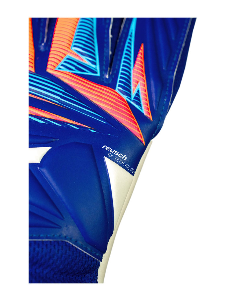 Вратарски ръкавици Reusch Attrakt Starter Solid 2026 - Sharp Blue-White-Shocking Orange