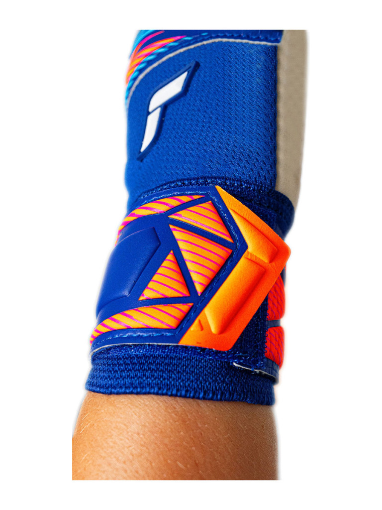 Детски вратарски ръкавици Reusch Attrakt Gold X NC Junior 2026 - Sharp Blue-White-Shocking Orange