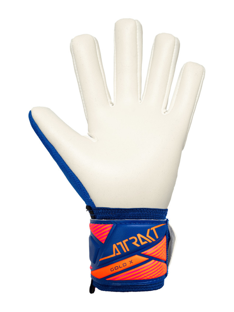 Детски вратарски ръкавици Reusch Attrakt Gold X NC Junior 2026 - Sharp Blue-White-Shocking Orange
