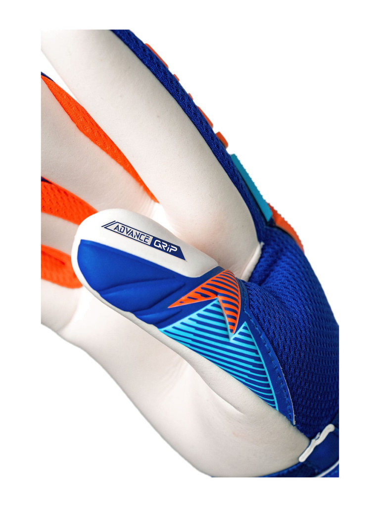 Reusch Attrakt Freegel Advance Junior 2026 Goalkeeper Gloves - Blue-Orange-Turquoise