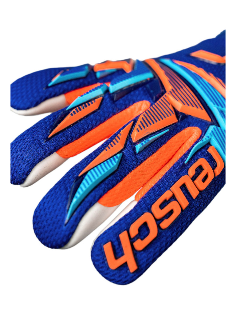 Reusch Attrakt Freegel Advance Junior 2026 Goalkeeper Gloves - Blue-Orange-Turquoise
