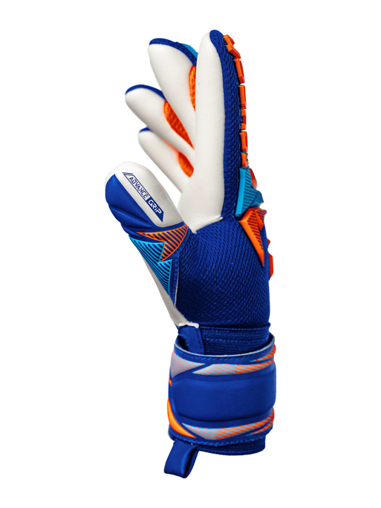 Reusch Attrakt Freegel Advance Junior 2026 Goalkeeper Gloves - Blue-Orange-Turquoise