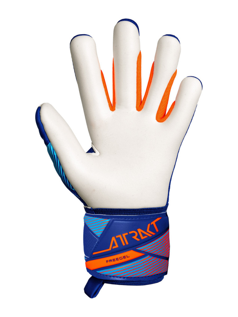 Reusch Attrakt Freegel Advance Junior 2026 Goalkeeper Gloves - Blue-Orange-Turquoise