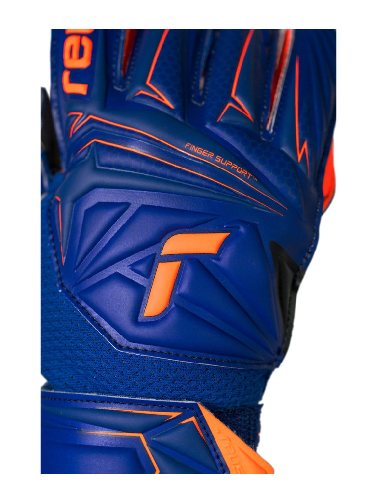 Детски вратарски ръкавици Reusch Attrakt Infinity Finger Support Junior 2026 - Blue-Orange