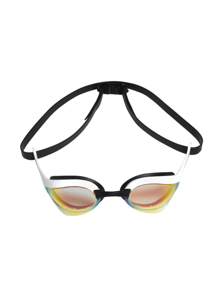 Състезателни очила за плуване Arena Cobra Ultra Swipe Mirror - Yellow Copper-White