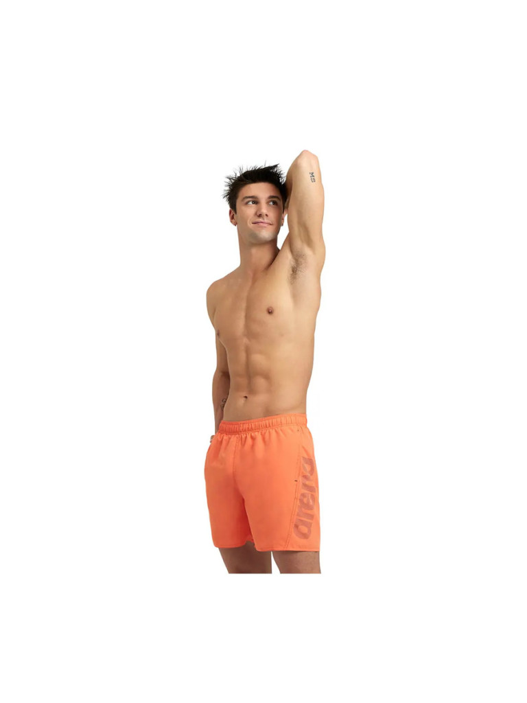 Мъжки плажни шорти Arena Fundamentals Arena Logo Boxer R - Nespola-Asphalt