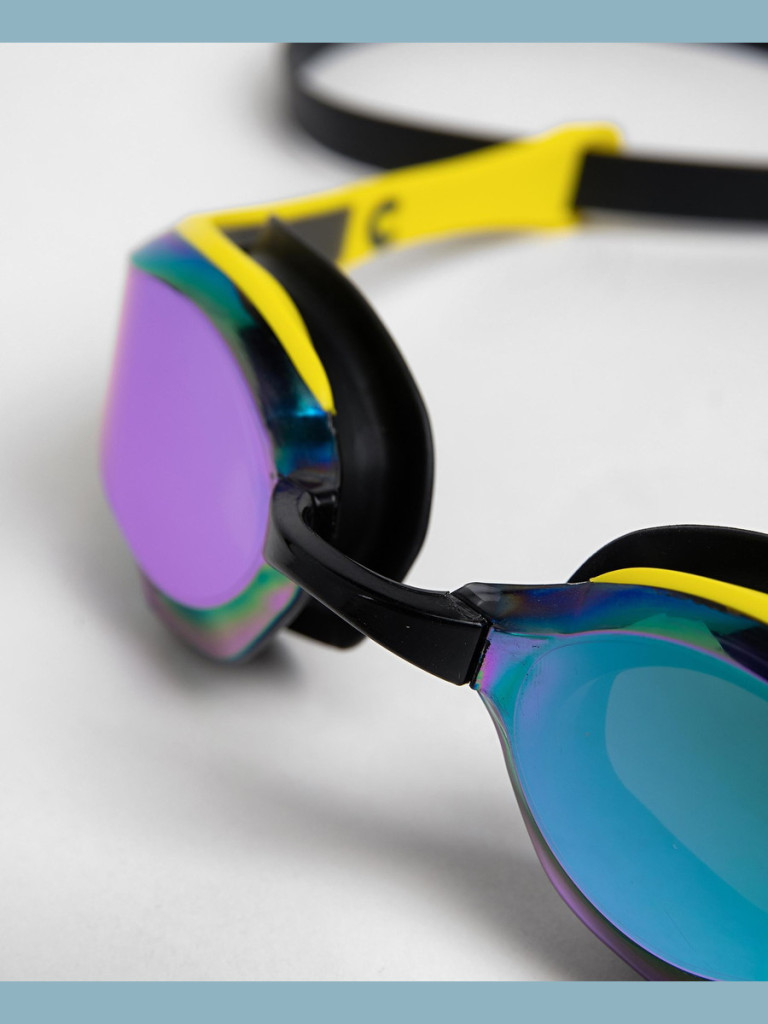 Състезателни очила за плуване Arena Cobra Edge Swipe Mirror - Emerald-Yellow-Black