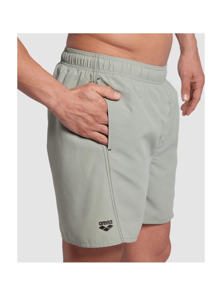 Мъжки плажни шорти Arena Fundamentals Arena Logo Boxer R - Green Melange-Black