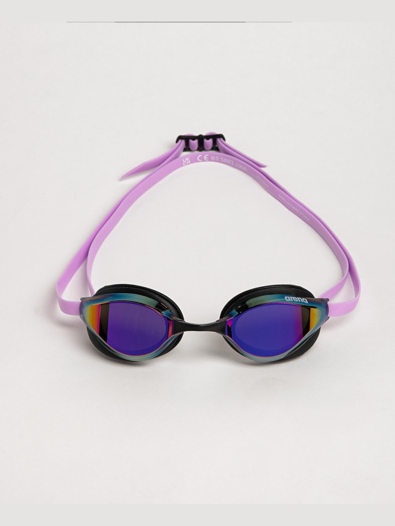 Състезателни очила за плуване Arena Python Mirror - Violet-Black-Violet