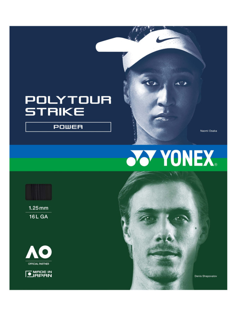 Тенис кордаж Yonex POLYTOUR STRIKE 12 м - Cool Black