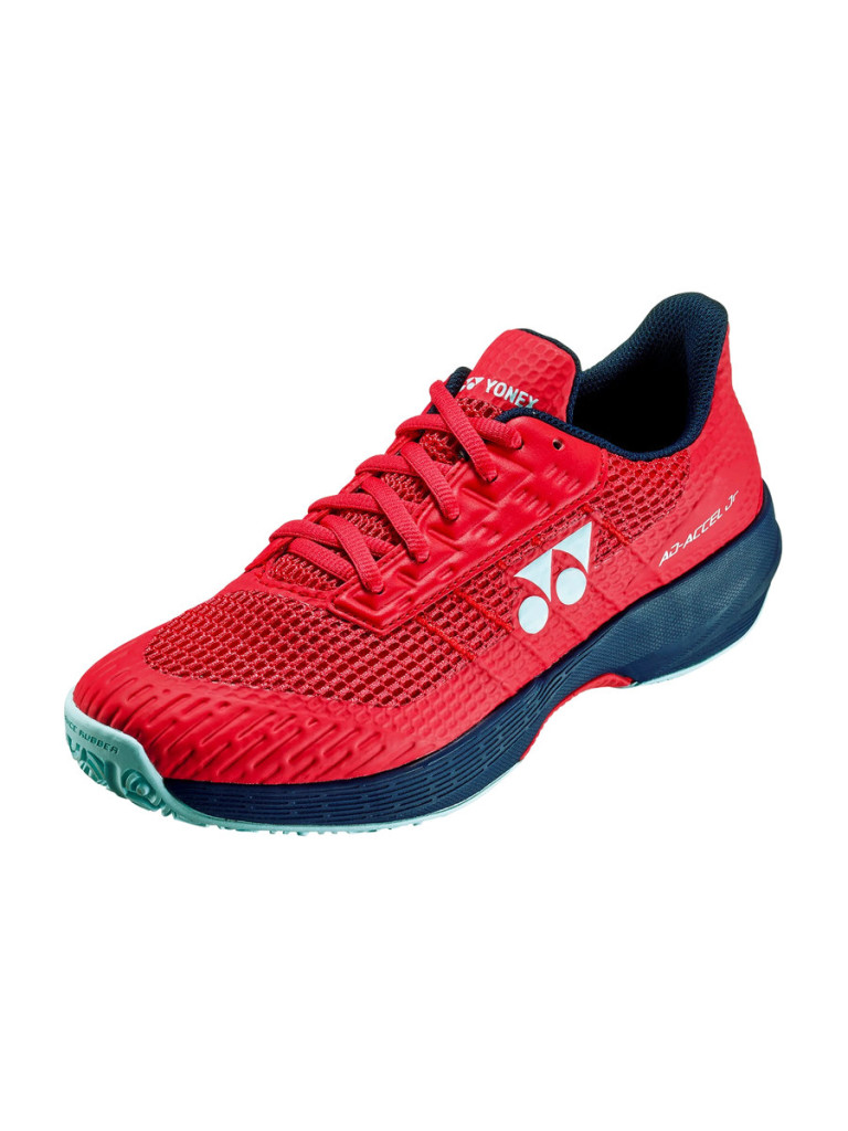 Детски тенис обувки Yonex Power Cushion AD-ACCEL Clay - Sunset Red