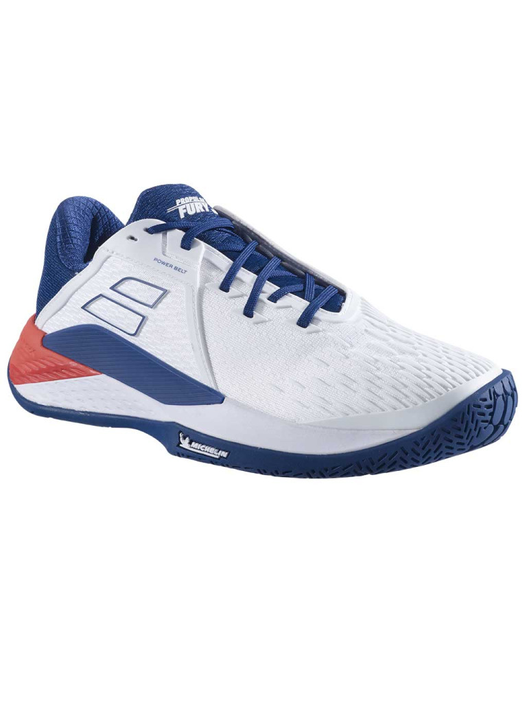 Babolat Propulse Fury 3 AC White / Estate Blue мъжки тенис обувки