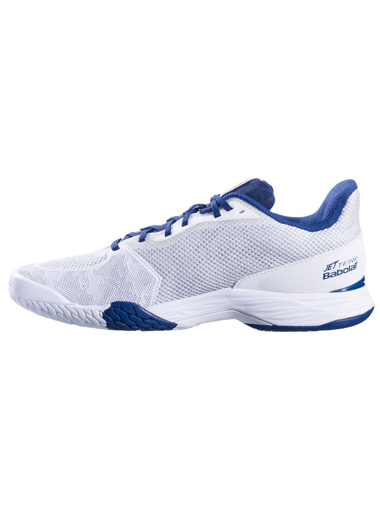 Мъжки тенис обувки Babolat JET TERE ALL COURT - White / Estate Blue