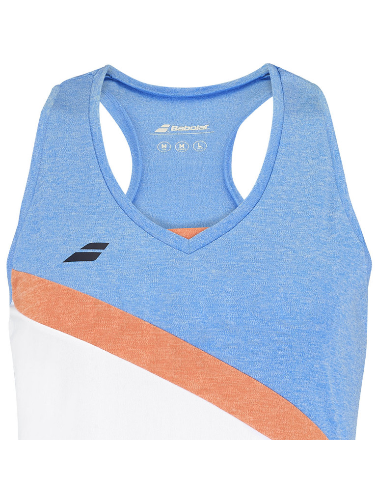 Babolat PLAY TANK TOP WOMEN WHITE / BLUE дамски потник