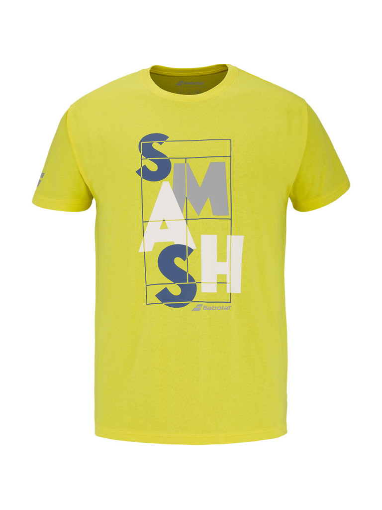 Babolat EXERCISE MESSAGE TEE BLAZING YELLOW мъжка тениска