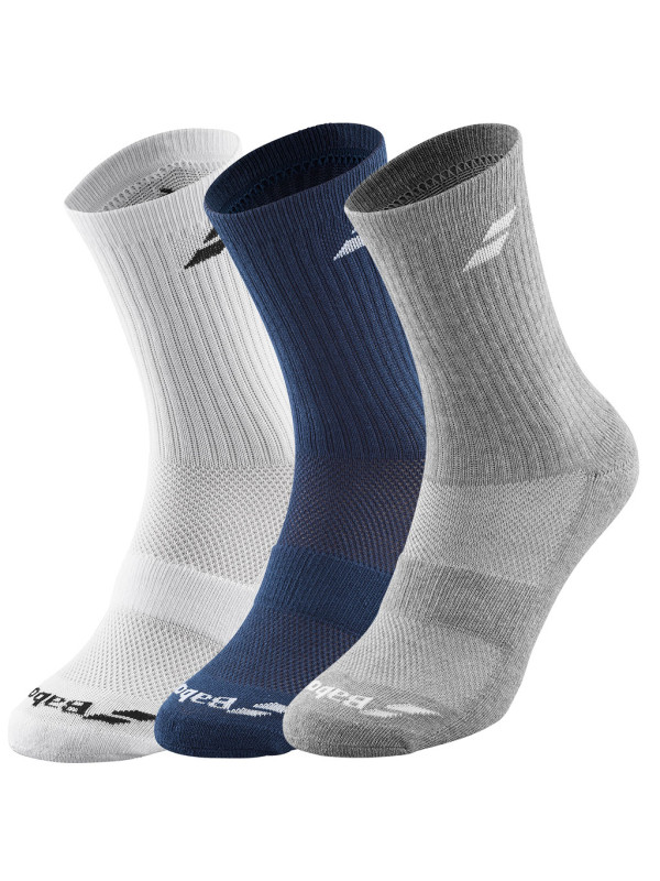 Babolat 3-Pair - White/Est. Blue/Grey - Size 43-46