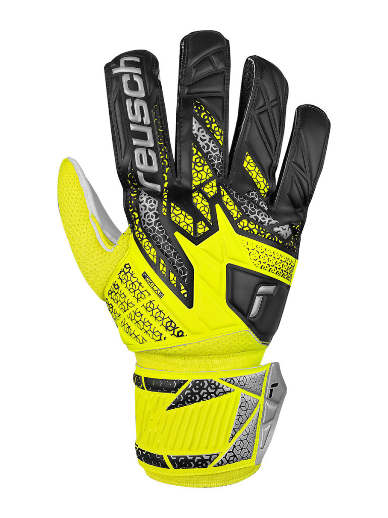 Вратарски ръкавици Reusch Attrakt Solid 2025 - Yellow-Black-Silver