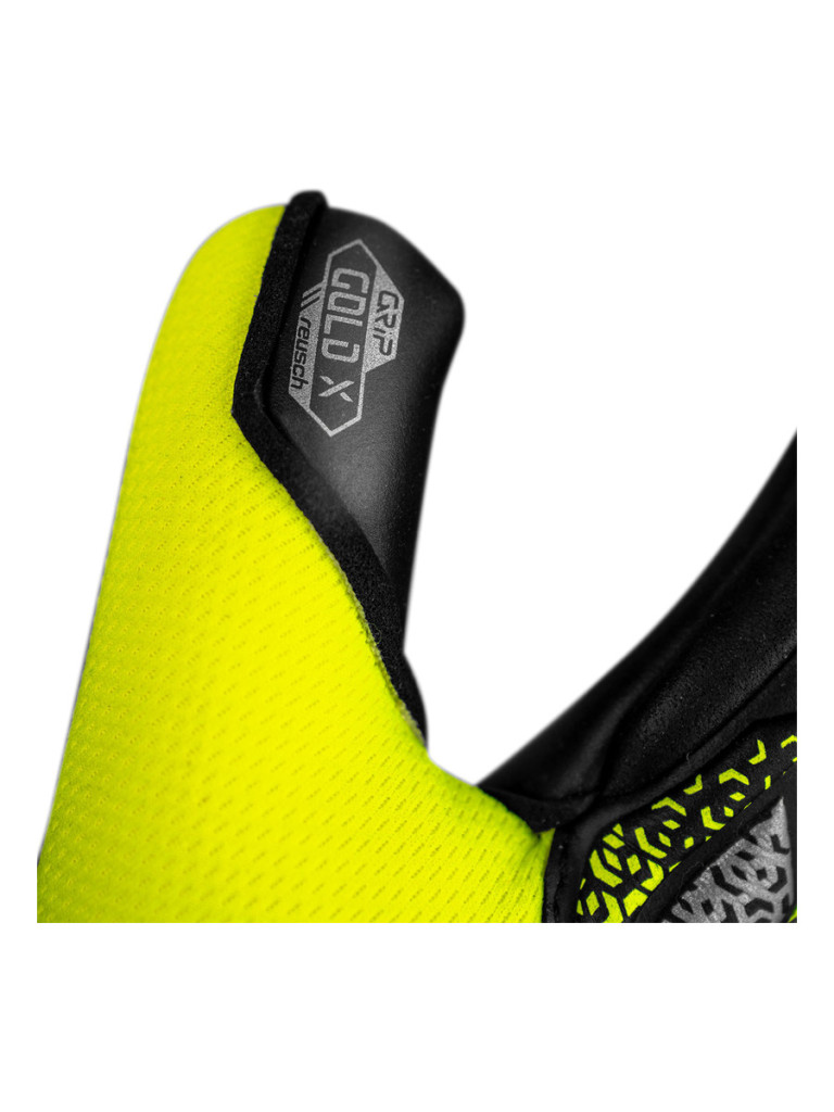 Детски вратарски ръкавици Reusch Attrakt Gold X NC Junior 2025 - Safety Yellow-Silver-Black