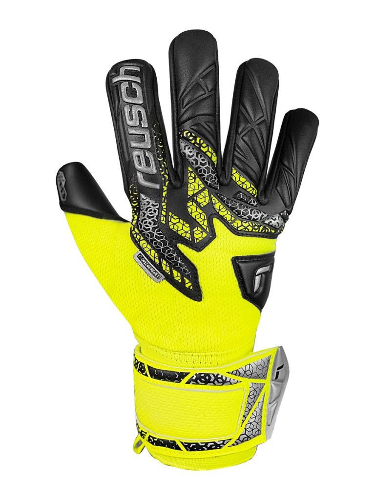 Детски вратарски ръкавици Reusch Attrakt Gold X NC Junior 2025 - Safety Yellow-Silver-Black