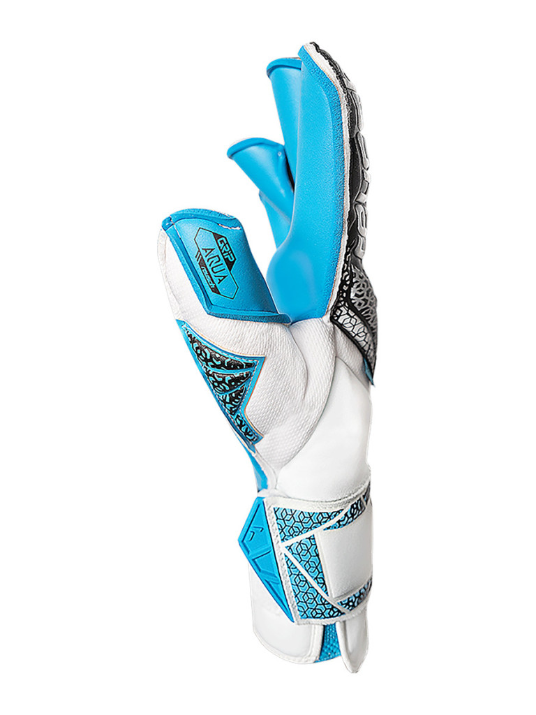 Reusch Attrakt Aqua Evolution 2025 Goalkeeper Gloves - White-Black-Blue