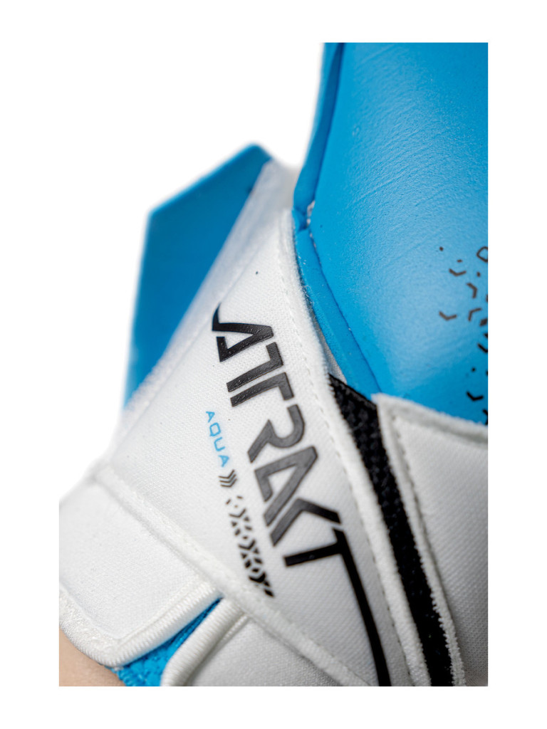 Reusch Attrakt Aqua Evolution 2025 Goalkeeper Gloves - White-Black-Blue
