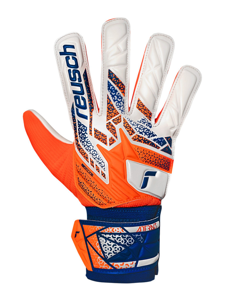 Вратарски ръкавици Reusch Attrakt Starter Solid 2025 - White-Orange-Blue
