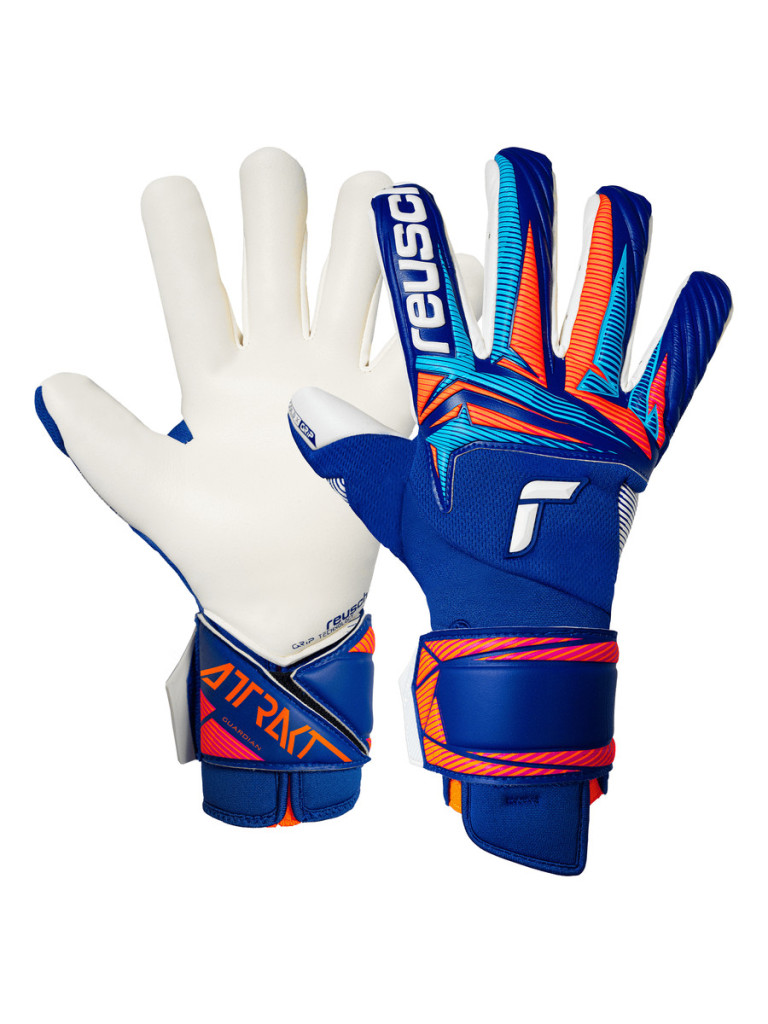 Вратарски ръкавици Reusch Attrakt Gold X Guardian 2026 - Sharp Blue-White-Shocking Orange