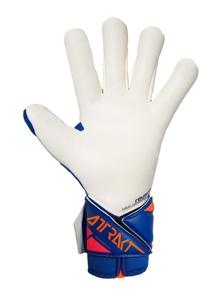 Вратарски ръкавици Reusch Attrakt Gold X Guardian 2026 - Sharp Blue-White-Shocking Orange