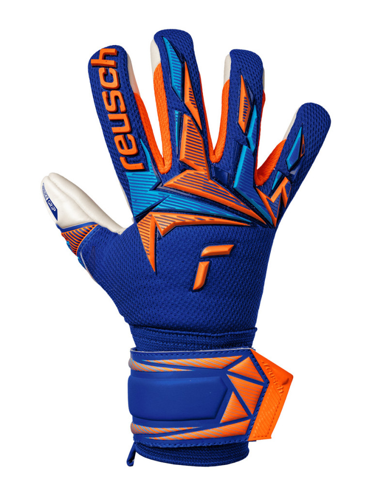 Reusch Attrakt Freegel Advance Junior 2026 Goalkeeper Gloves - Blue-Orange-Turquoise