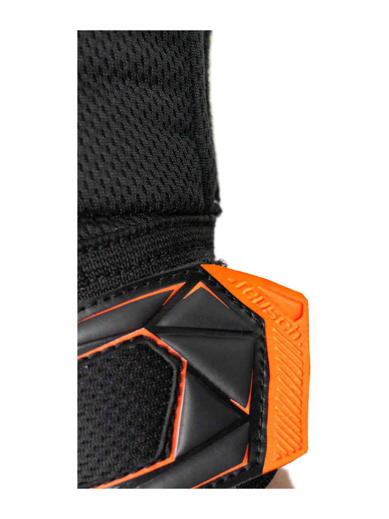 Reusch Attrakt Advance Finger Support Junior 2026 Goalkeeper Gloves - Black-Shocking-Orange