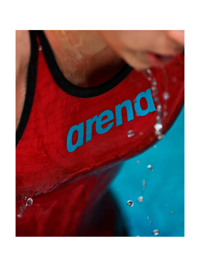 Women's Arena Powerskin Carbon-Air² Open Back racing suit - Red-White