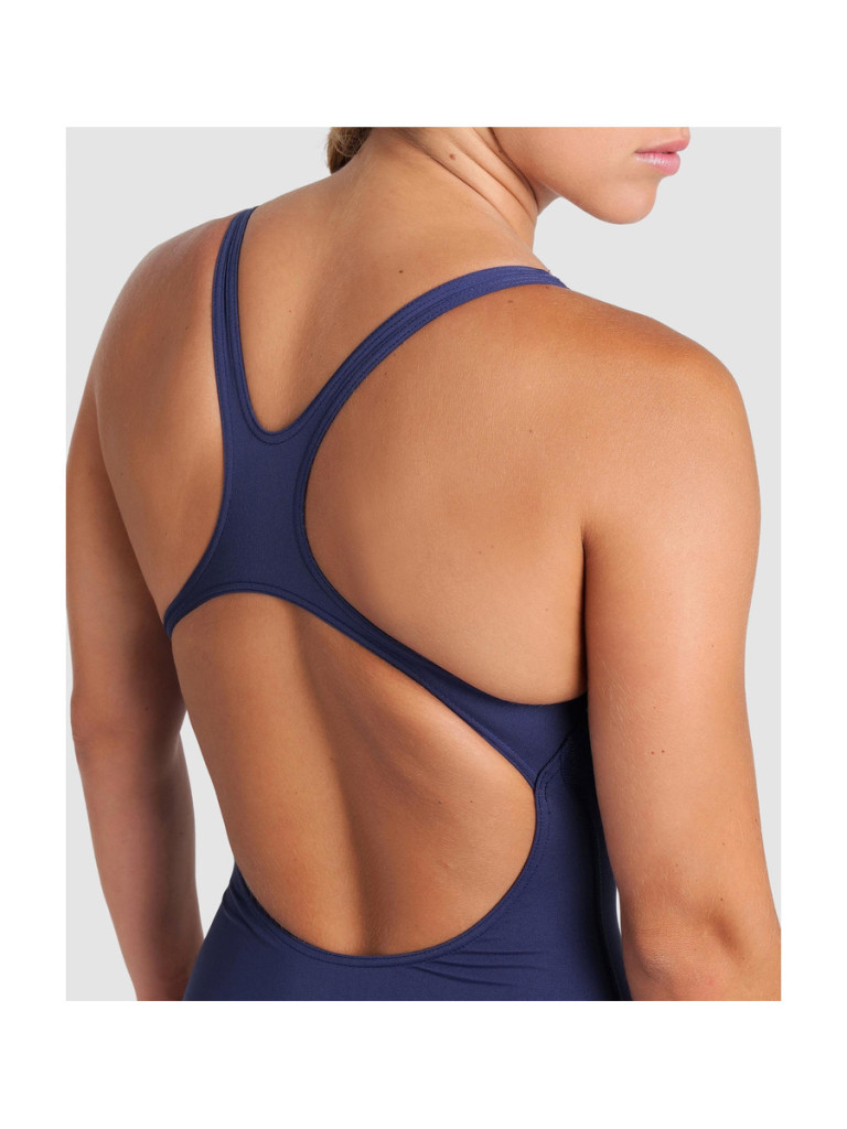 Дамски цял бански Arena Team Swim Pro Solid - Navy-White