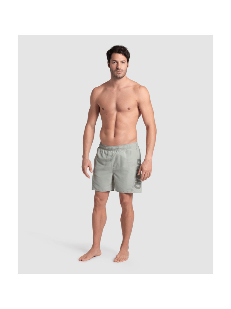 Мъжки плажни шорти Arena Fundamentals Arena Logo Boxer R - Green Melange-Black