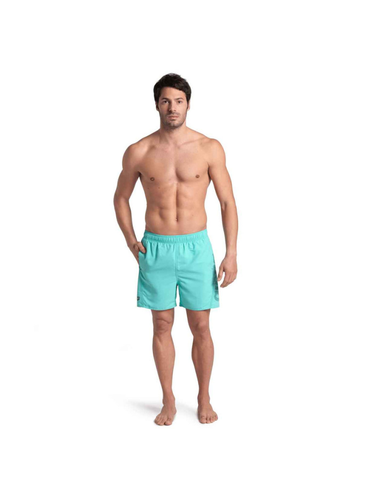 Мъжки плажни шорти Arena Fundamentals Arena Logo Boxer R - Water-Navy