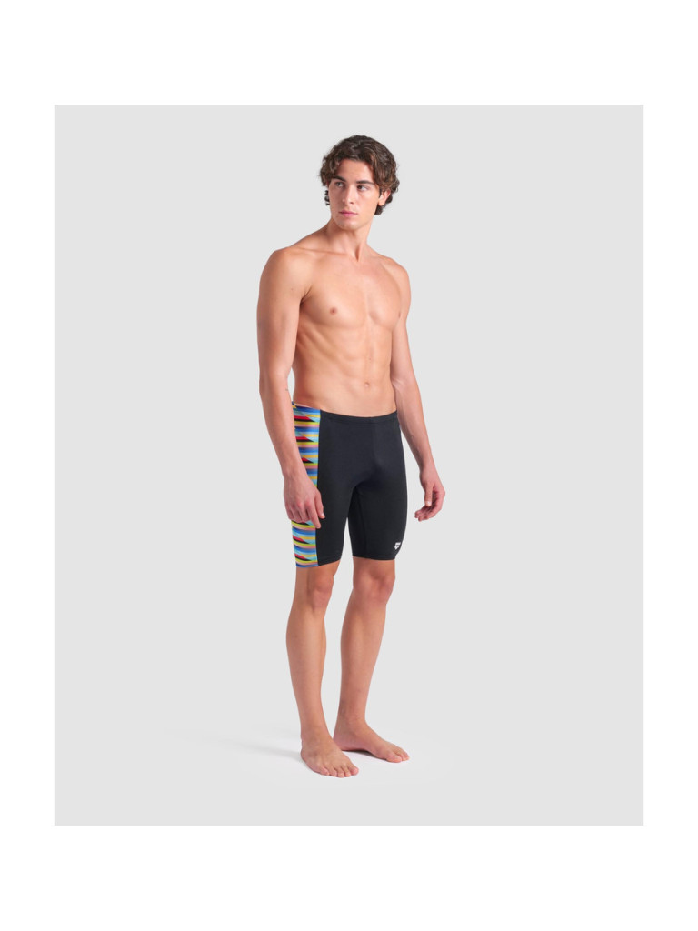 Мъжки бански Arena Racing Stripe Swim Jammer - Black-Multi